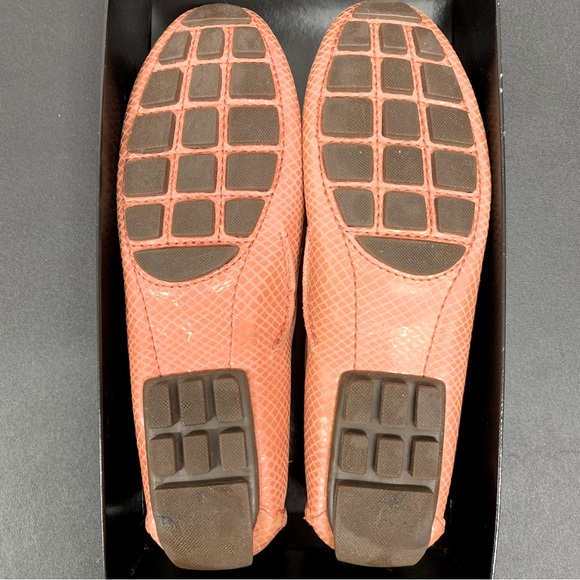 Gently Worn - Marc Joseph Salmon Colored, Snake Print Loafer - Picture 5 of 8
